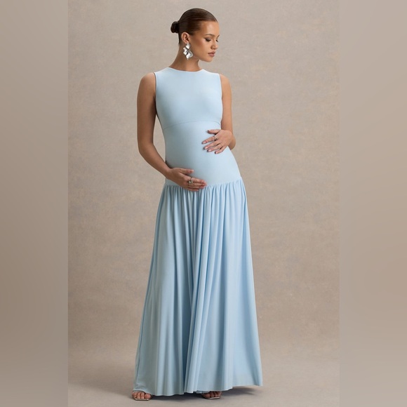 Club L London Dresses & Skirts - Club L London Light Blue Elegant Maxi Dress